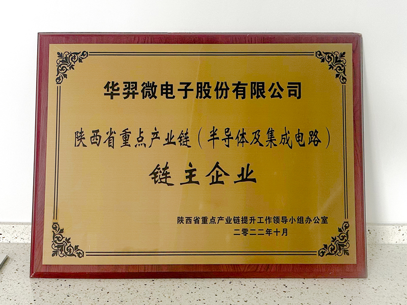 陕西省重点产业链（半导体及集成电路）链主企业